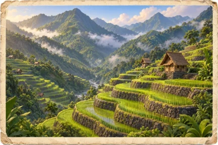 The Banaue rice terraces