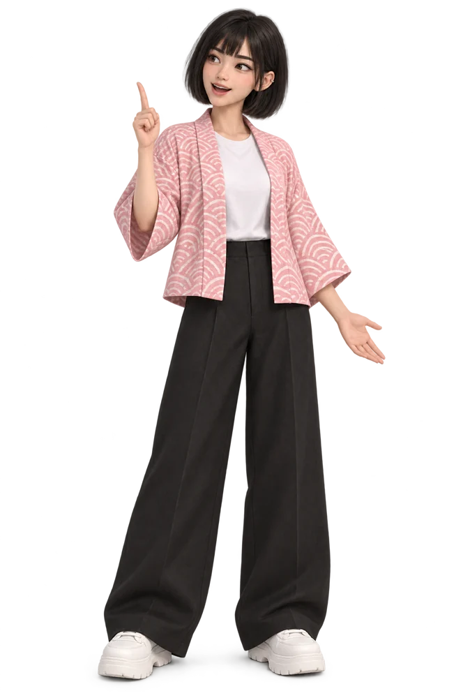 Sakura mid-sentence, making a point